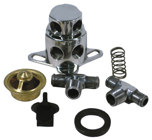 Hardin Polished Stainless Thermostat Kit For Chev Ski Race Boat-Cassell Marine-Cassell Marine