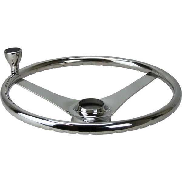 Highly Polished Stainless Steel Wheel with Knob
