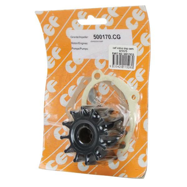 Impeller Johnson Pump OE 09-0801B, Volvo Penta OE 875575-3/OE 21951350/OE 831182 500170CG