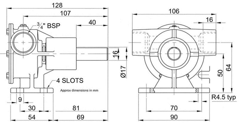 Jabsco 52040-2001 ¾” bronze pump-Cassell Marine-Cassell Marine