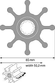 Johnson 09-1028B-9 Impeller F7 Pump-Johnson Pumps-Cassell Marine