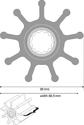 Johnson 09-802B Impeller F9 Pump-Johnson Pumps-Cassell Marine