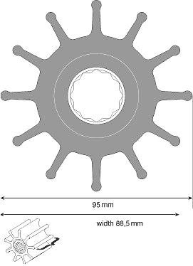 Johnson 09-814B Impeller F9 Pump-Johnson Pumps-Cassell Marine