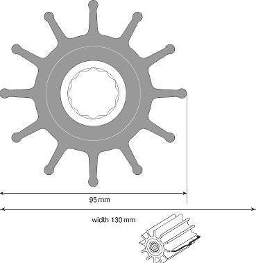 Johnson 09-820B Impeller F95 Pump-Johnson Pumps-Cassell Marine