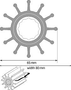 Johnson 09-821B Impeller F75 Pump-Johnson Pumps-Cassell Marine