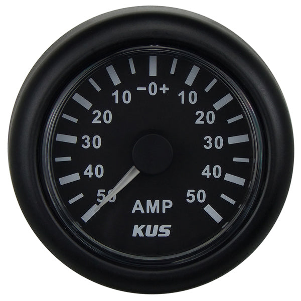 KUS Ammeter Gauge - Black-KUS Gauges-Cassell Marine