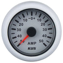 KUS Ammeter Gauge - White-KUS Gauges-Cassell Marine