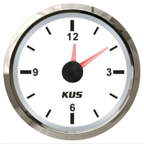 Kus Gauges - 12Hr Clock-KUS Gauges-Cassell Marine