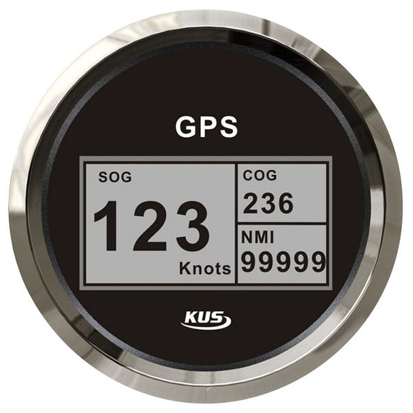 KUS GPS & Speedo Gauge - Black, Digital-KUS Gauges-Cassell Marine