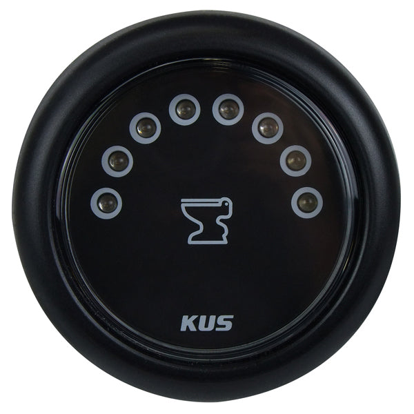 KUS Holding Tank Gauge - Black, LED-KUS Gauges-Cassell Marine