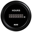 KUS Hour Meter Gauge - Digital, Black-KUS Gauges-Cassell Marine