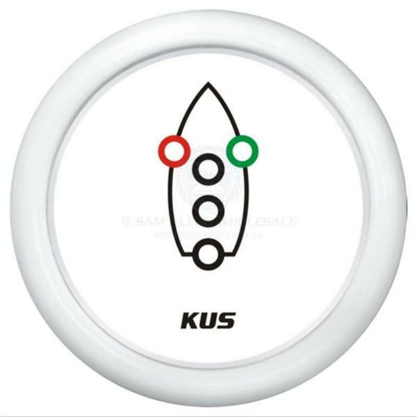 KUS Navigation Light Indicator Gauge - White-KUS Gauges-Cassell Marine