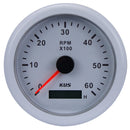 KUS Tacho/Hour Meter Gauge - White-KUS Gauges-Cassell Marine