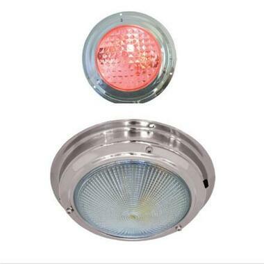 LED Dome Light - Stainless Red/White-RWB-Cassell Marine