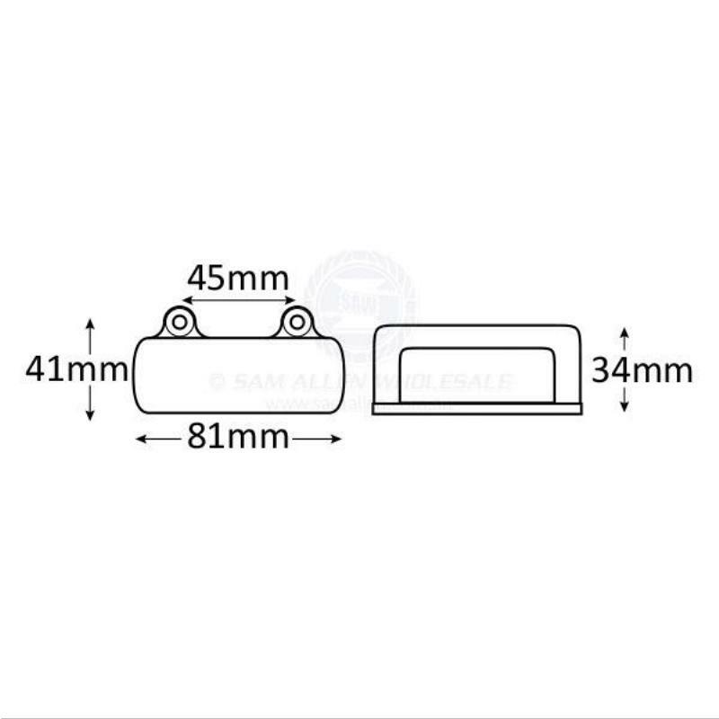 LED Number Plate Light - Top Screw Mount