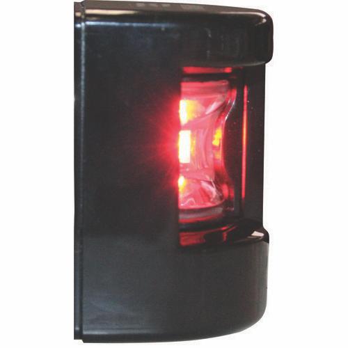 LED Port & Starboard Navigation Lights - Black Vertical Mount - 12V