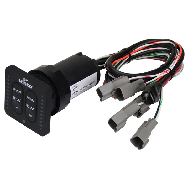 Lenco LED Indicator Integrated Trim Tab Switch - Dual Actuator