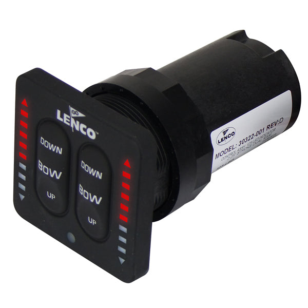 Lenco LED Indicator Integrated Trim Tab Switch - Single Actuator