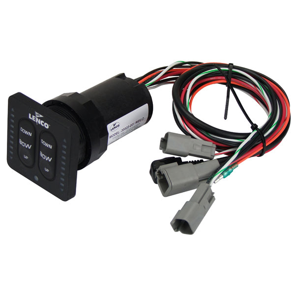 Lenco LED Indicator Integrated Trim Tab Switch - Single Actuator