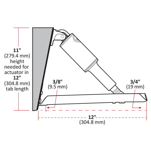 Lenco Trim Tab Kit - Tapered Plates