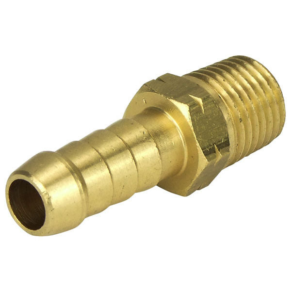 Male Brass Straight Hose Tails - BSP & NPT Threads