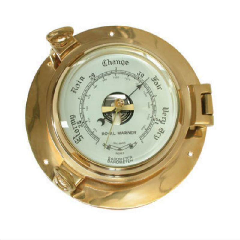 Marine Town Brass Barometer - Porthole Brass