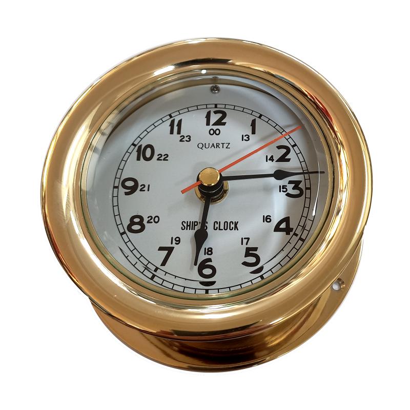 Marine Town Brass Clock - Brass