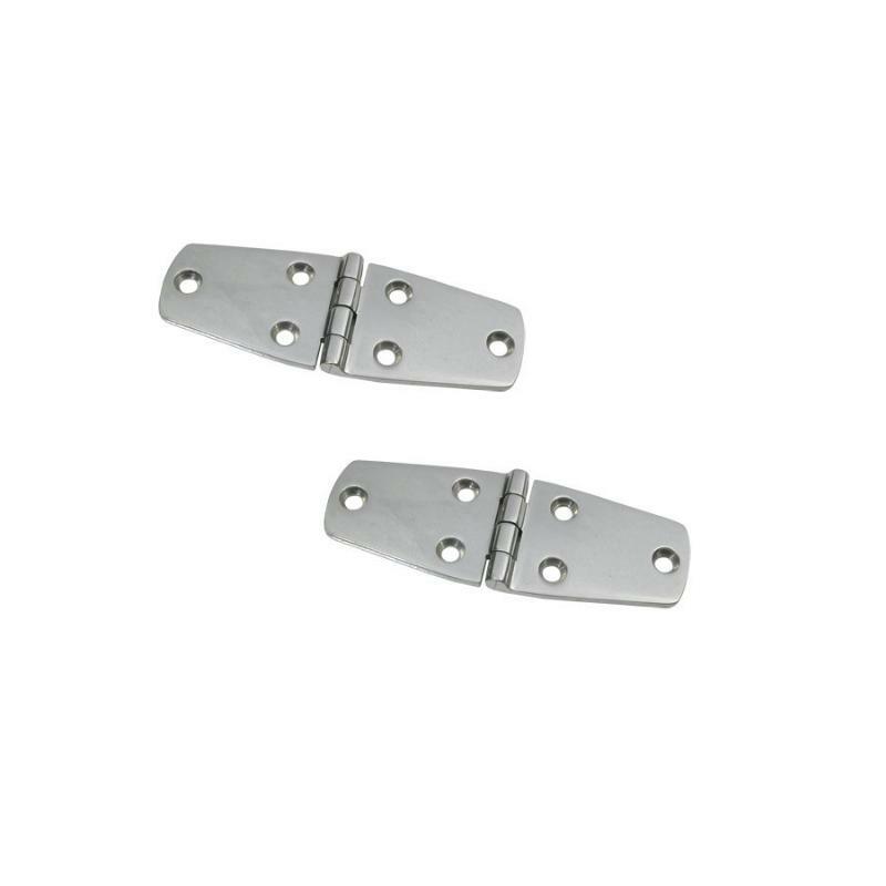 Marine Town Hinges - 316 Stainless Steel, 106mm Length Flat (Pair)-BLA-Cassell Marine