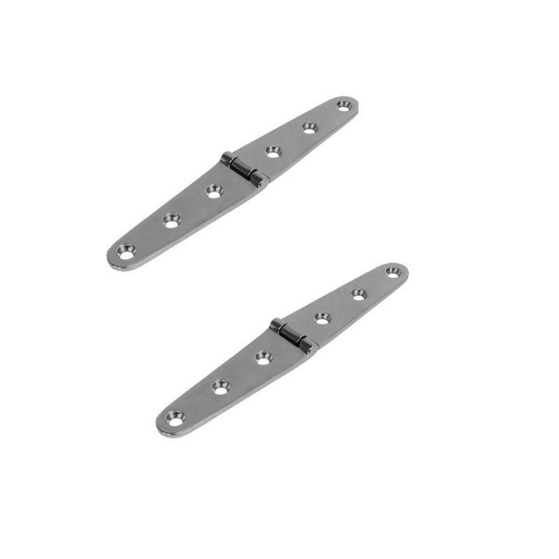 Marine Town Hinges Strap - 316 Stainless Steel - 154mm (Pair)-BLA-Cassell Marine