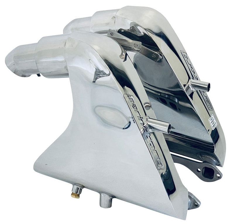 MarineTorq Marine Manifolds Stainless 2.3 OMC 4 Cylinder HT15 Centre 3.5" Elbow Down-Cassell Marine-Cassell Marine