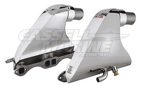 MarineTorq Marine Manifolds Stainless 2.3 OMC 4 Cylinder HT15 Centre 3.5" Elbow Down-Cassell Marine-Cassell Marine