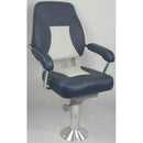 Mini-Mojo Deluxe Helm Seat - Dark Blue with White contrast