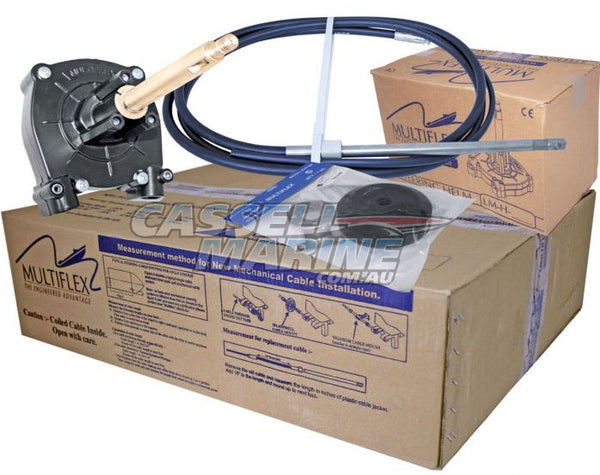 Multiflex Boat Steering Kit Helm Bezel & Cable 11ft 3.35m-RWB-Cassell Marine