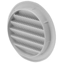 Plastic Louvre Vent - Round, White