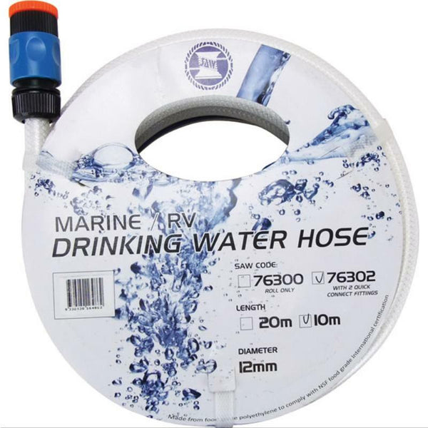 Polyethylene Drinking Water Hose with 2 PVC Quick Connect Fittings