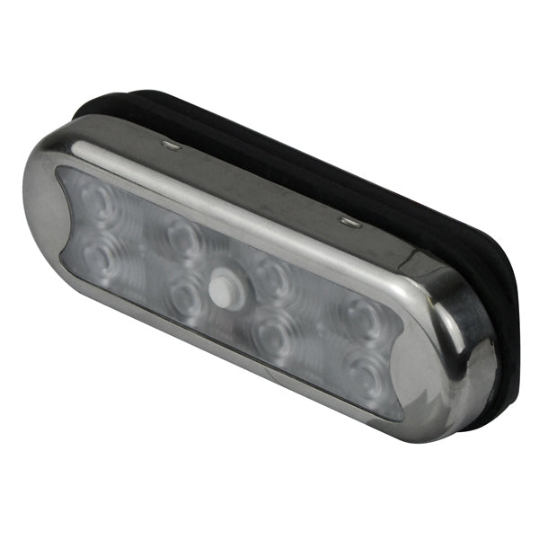 Rail Mount Light With Switch Stainless Steel Cover 12V - LED