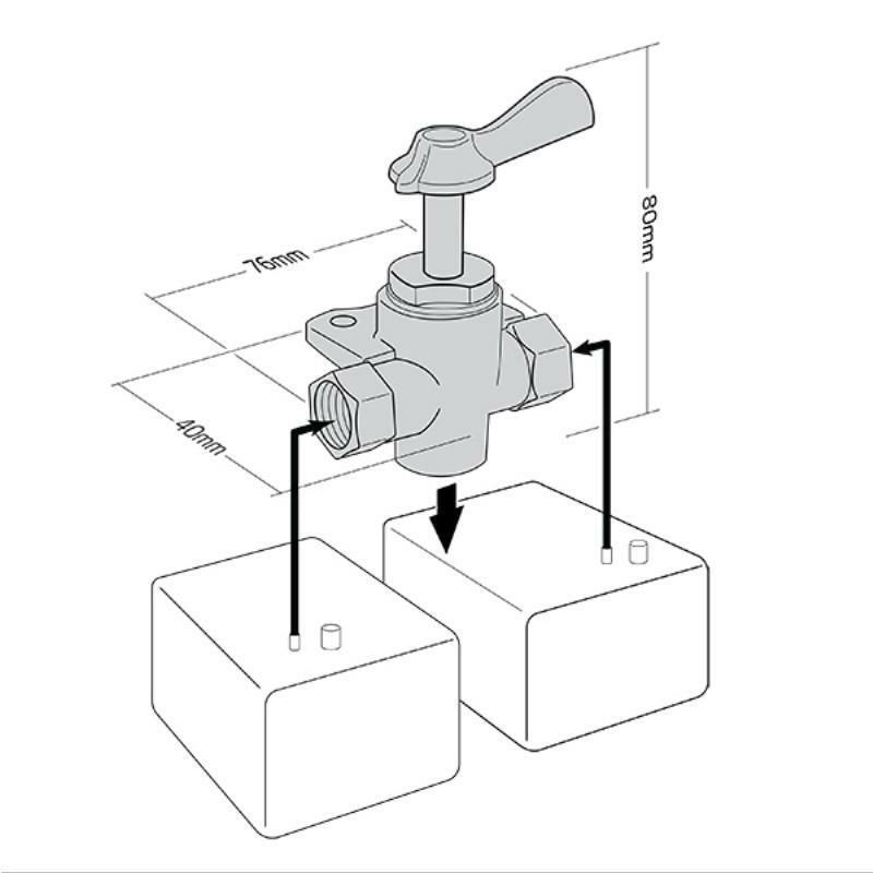 Relaxn 3 Way Fuel Valve