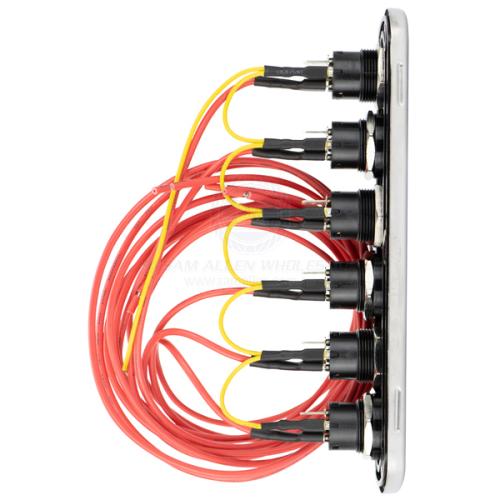RELAXN CARBON FIBER VINYL SWITCH PANEL WITH 20A S/S PUSH BUTTON SWITCHES