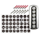 RELAXN CARBON FIBER VINYL SWITCH PANEL WITH 20A S/S PUSH BUTTON SWITCHES