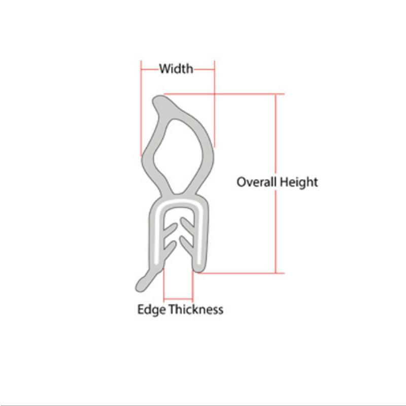 Relaxn EPDM Edge Trim Seal with Alloy Insert