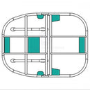 RELAXN T-TOP - 500 Folding Anodised WHITE With Black Canvas