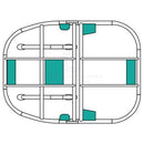 RELAXN T-TOP UNIVERSAL FOLDING T-TOP Black or Clear Anodised