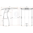 RELAXN T-TOP UNIVERSAL FOLDING T-TOP Black or Clear Anodised