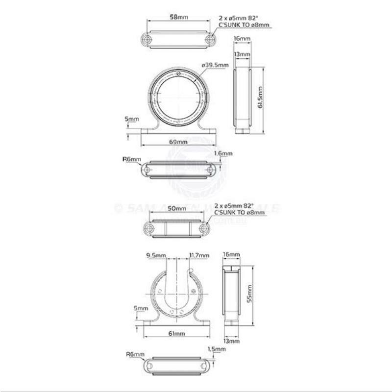 Rod Holder Hanger - Stainless Steel