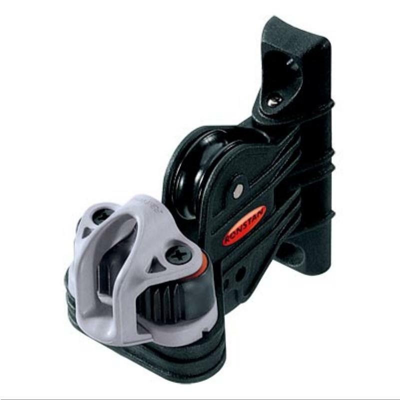 Ronstan Swivelling Cleat Unit, 28mm Ball Bearing Sheave - Small C-Cleat & Fairlead-Ronstan-Cassell Marine
