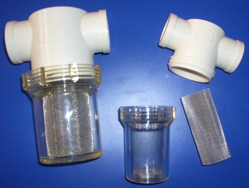Shurflo Boat Water Strainer Filter Kits With Mounting Bracket & Hose Barbs-RWB-Cassell Marine