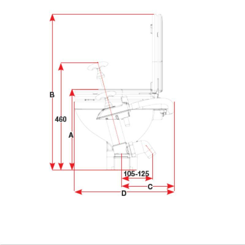 SPX AquaT Manual Toilet - Comfort Oval