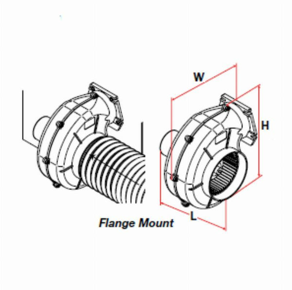 SPX Bilge Blower - AirV Extra Heavy Duty - Flange Mount - AirV 4-750