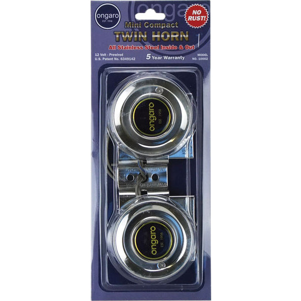 Stainless Steel Compact Dual Horn