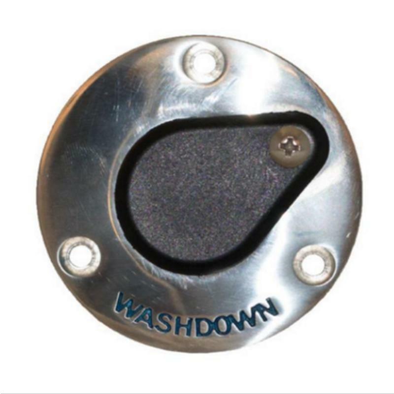 Stainless Steel DECK WASH 3 Groove Connector with 130 Angled Connector with On / Off Faucet On Connector FLUSHER
